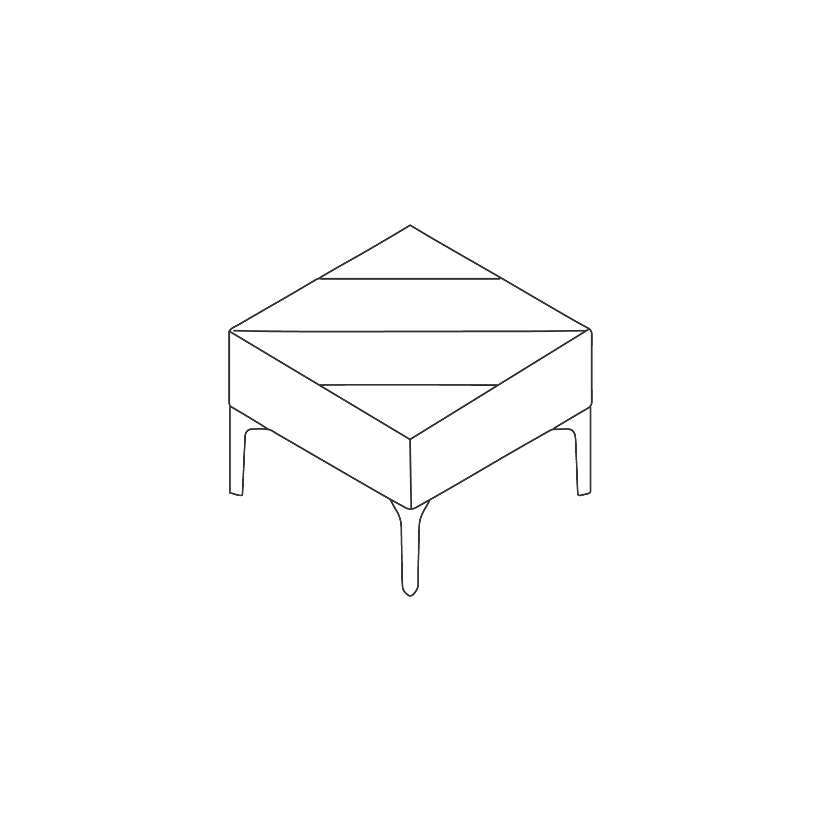线描图：Hatch单人凳子。