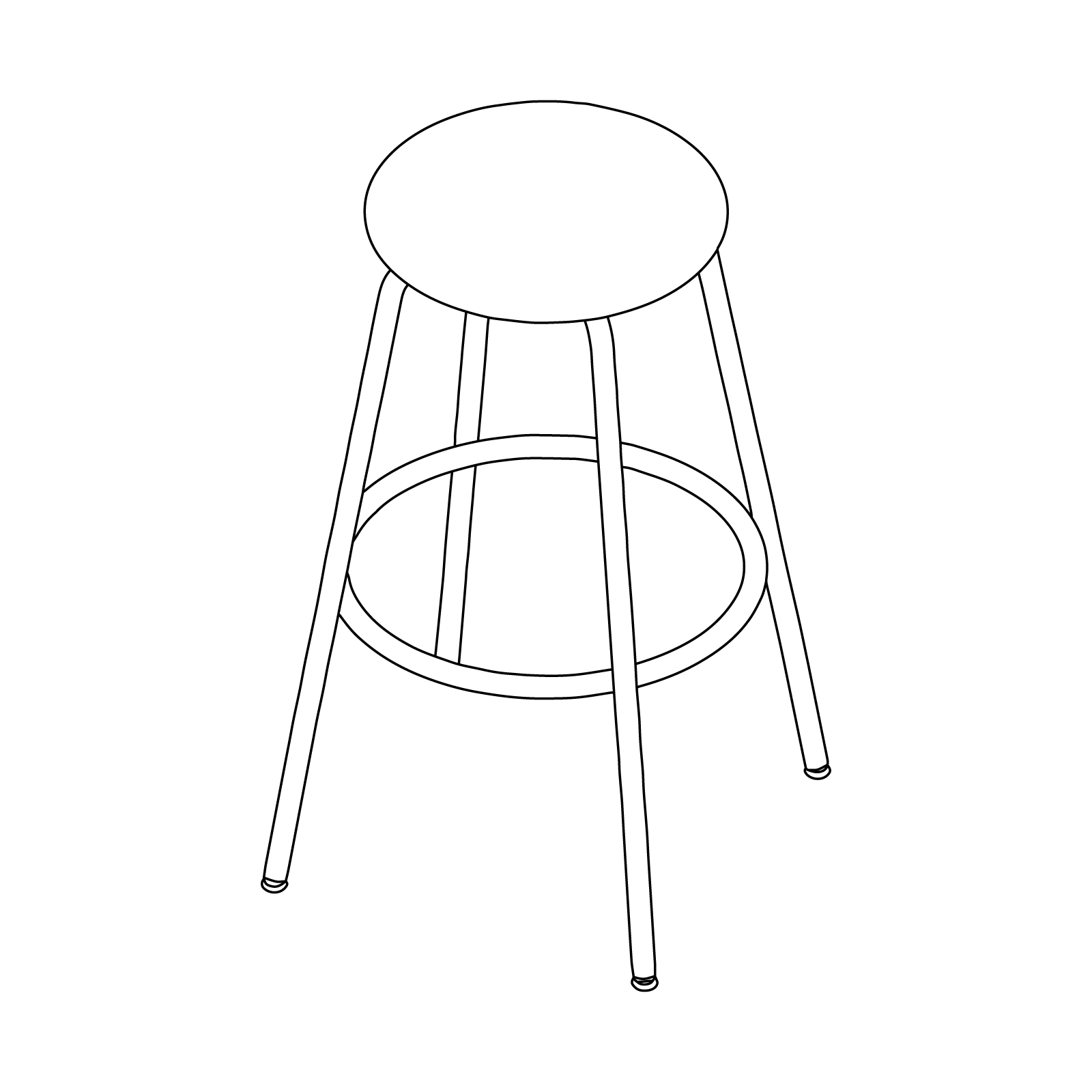 A line drawing - Penny Stool–Bar-Height