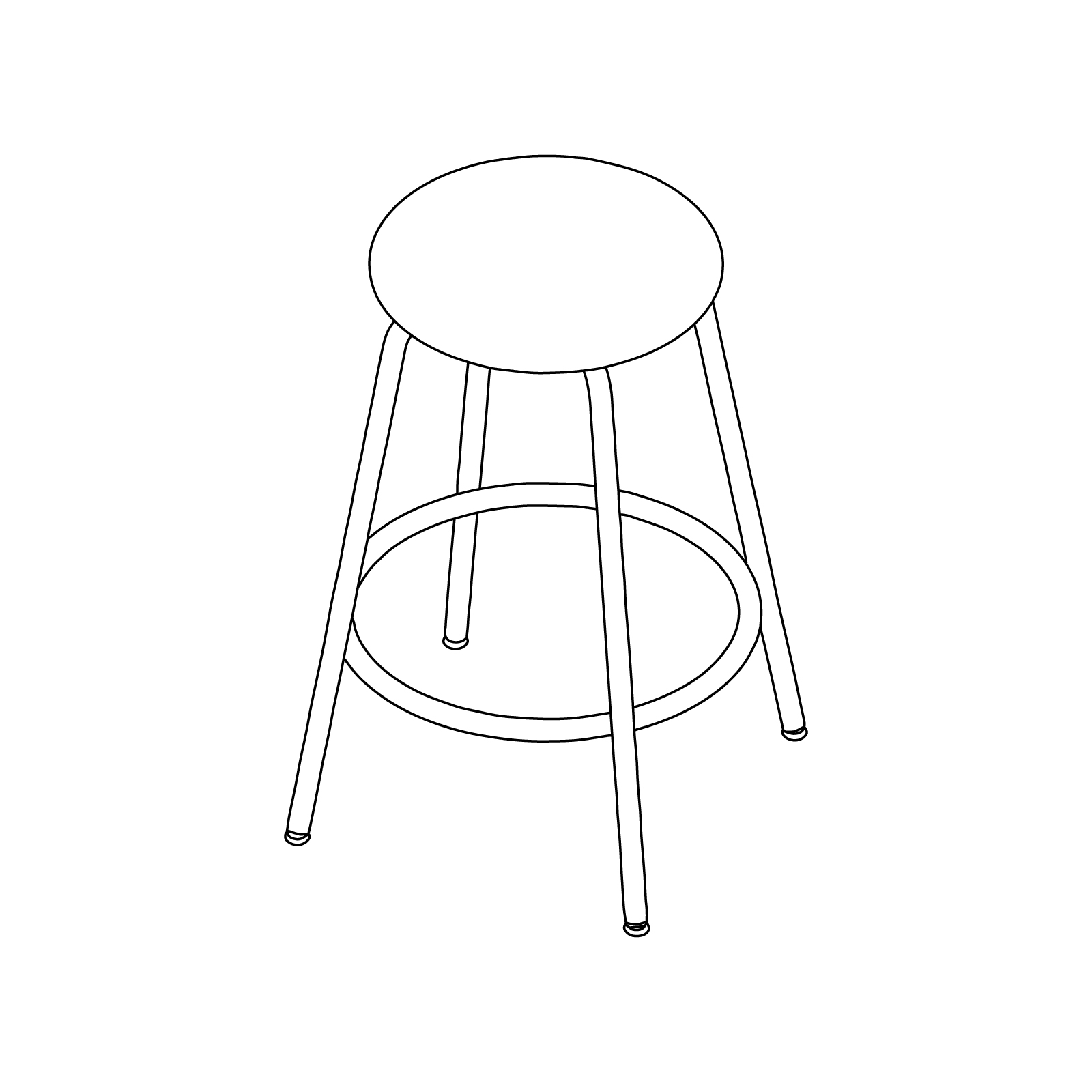 A line drawing - Penny Stool–Counter Height