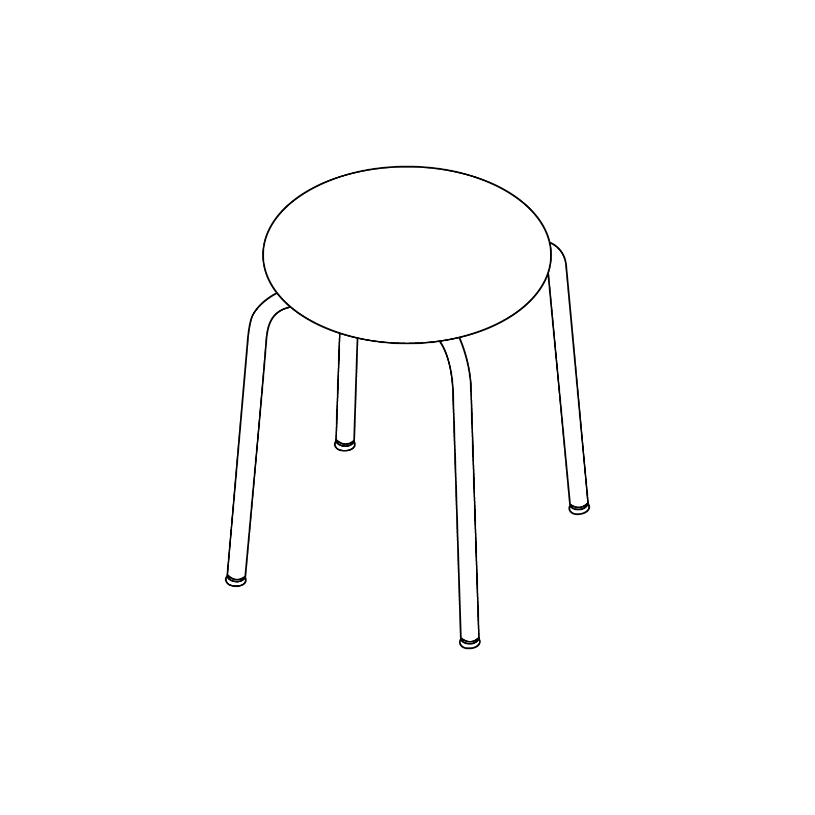 A line drawing - Penny Stool–Low