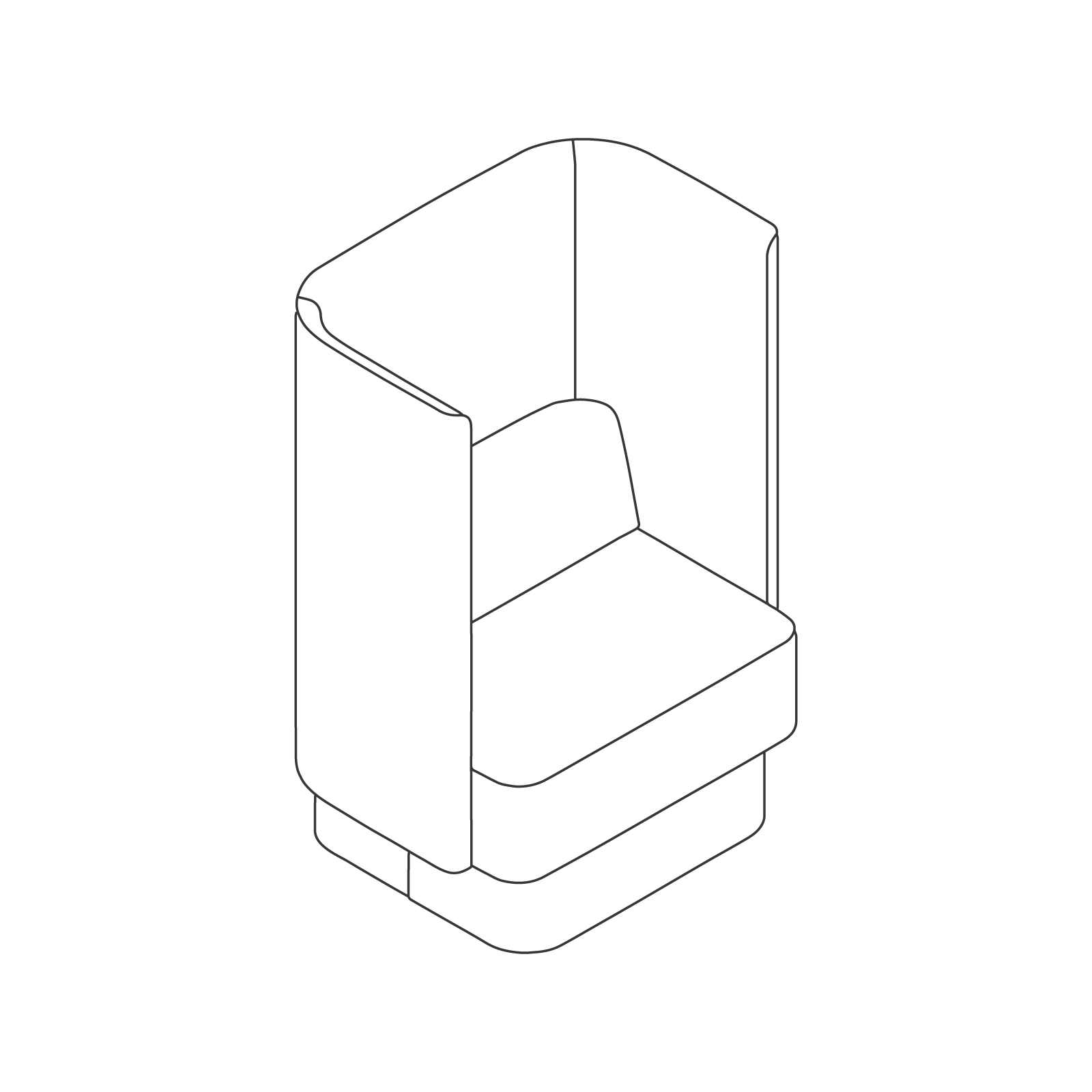 Un dibujo - Silla Pullman–Base de pedestal