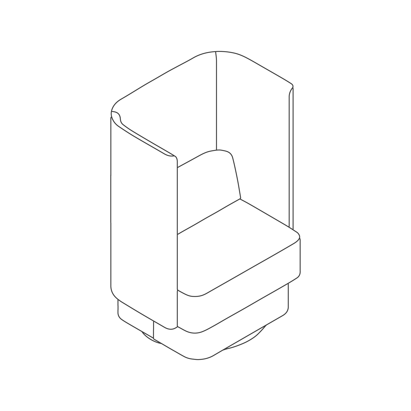 Un dibujo - Silla Pullman–Base giratoria de pedestal