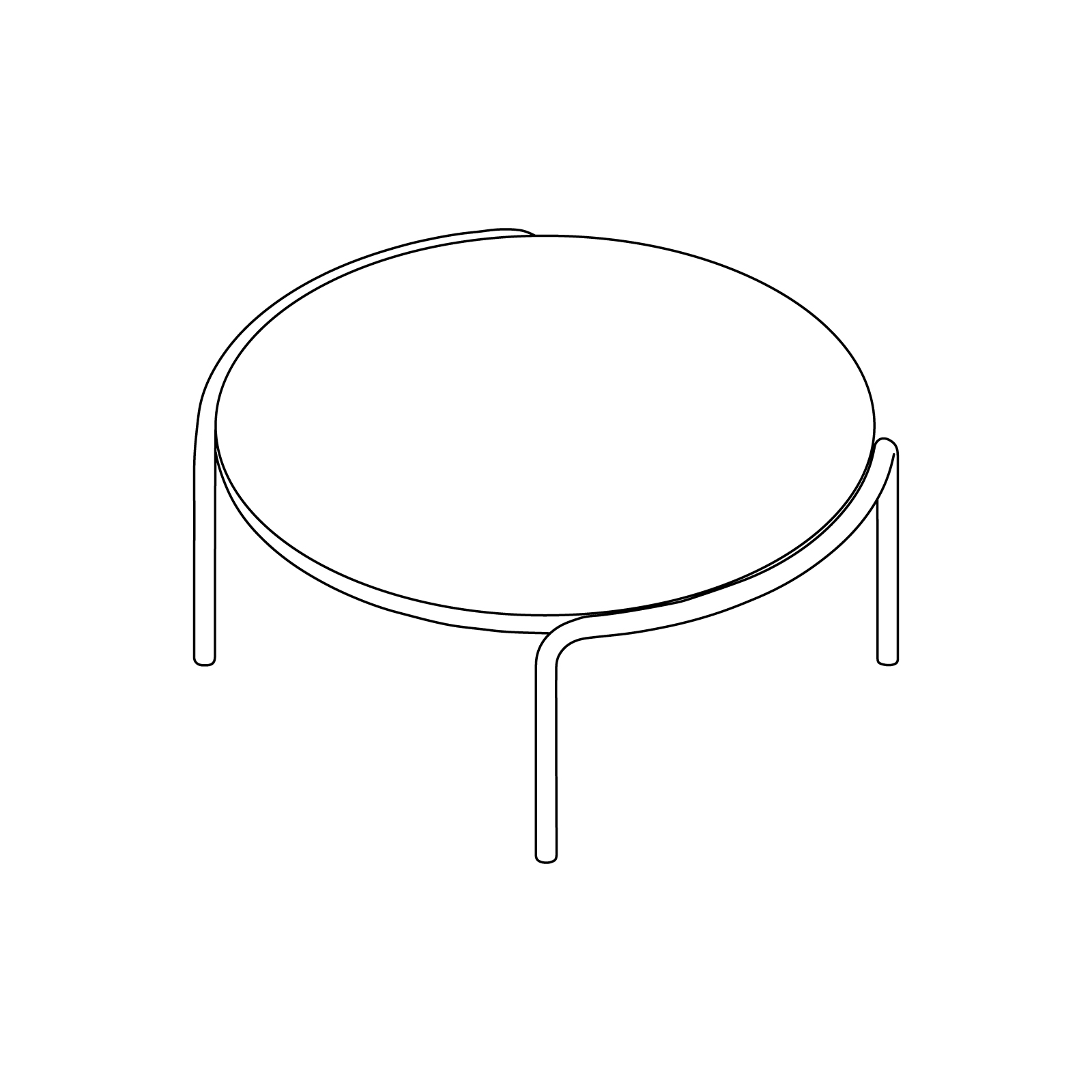 A line drawing - Sweep Coffee Table–Round