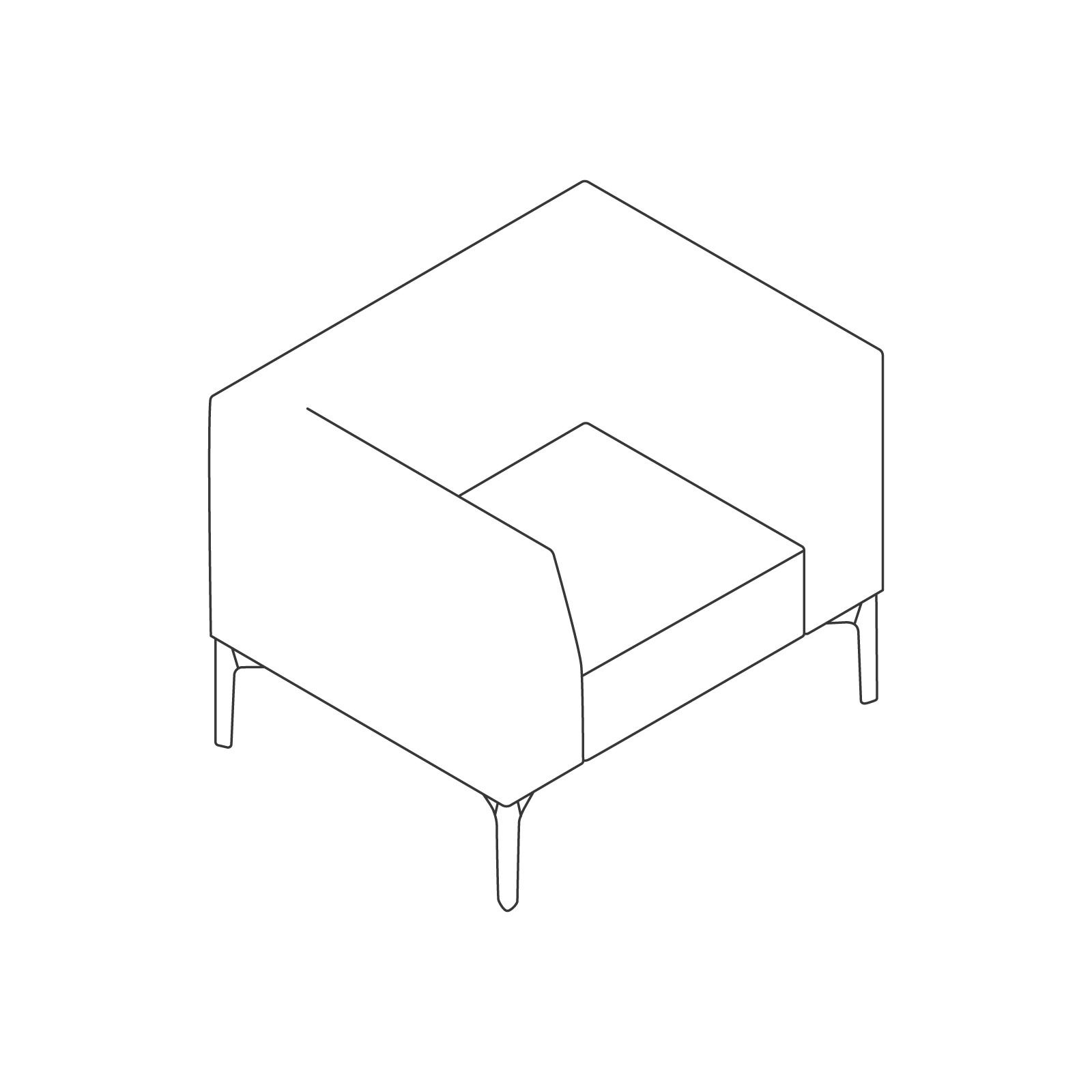 A line drawing - Symbol Lounge Chair