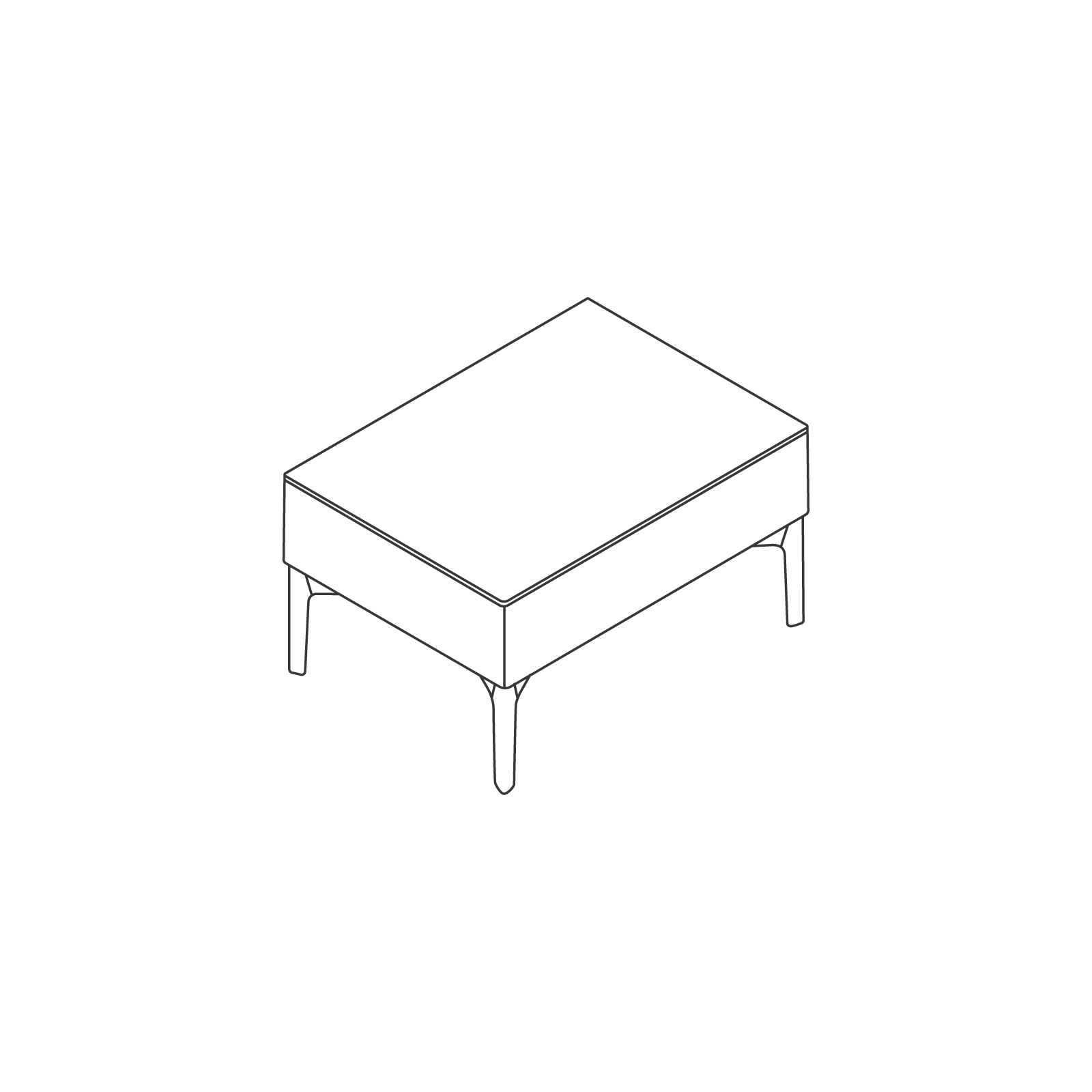 Eine Zeichnung - Symbol Modulare Sitzelemente – Tisch