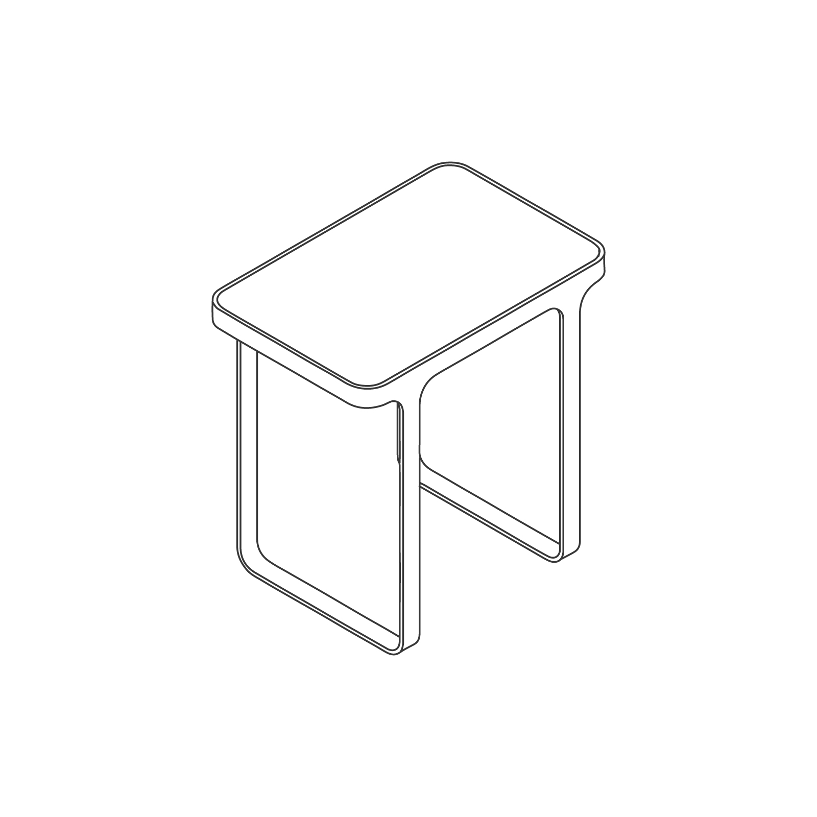 A line drawing of Trace Side Table.