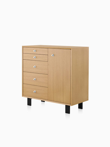 A door and drawer Nelson Basic Cabinet Series storage unit. Select to go to the Nelson Basic Cabinet Series product page.
