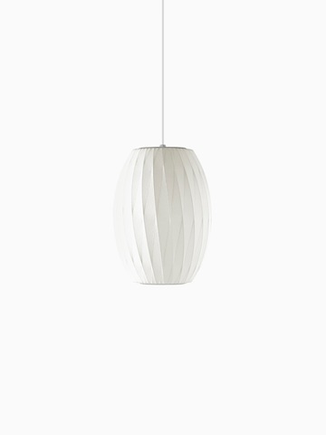 A white hanging lamp.