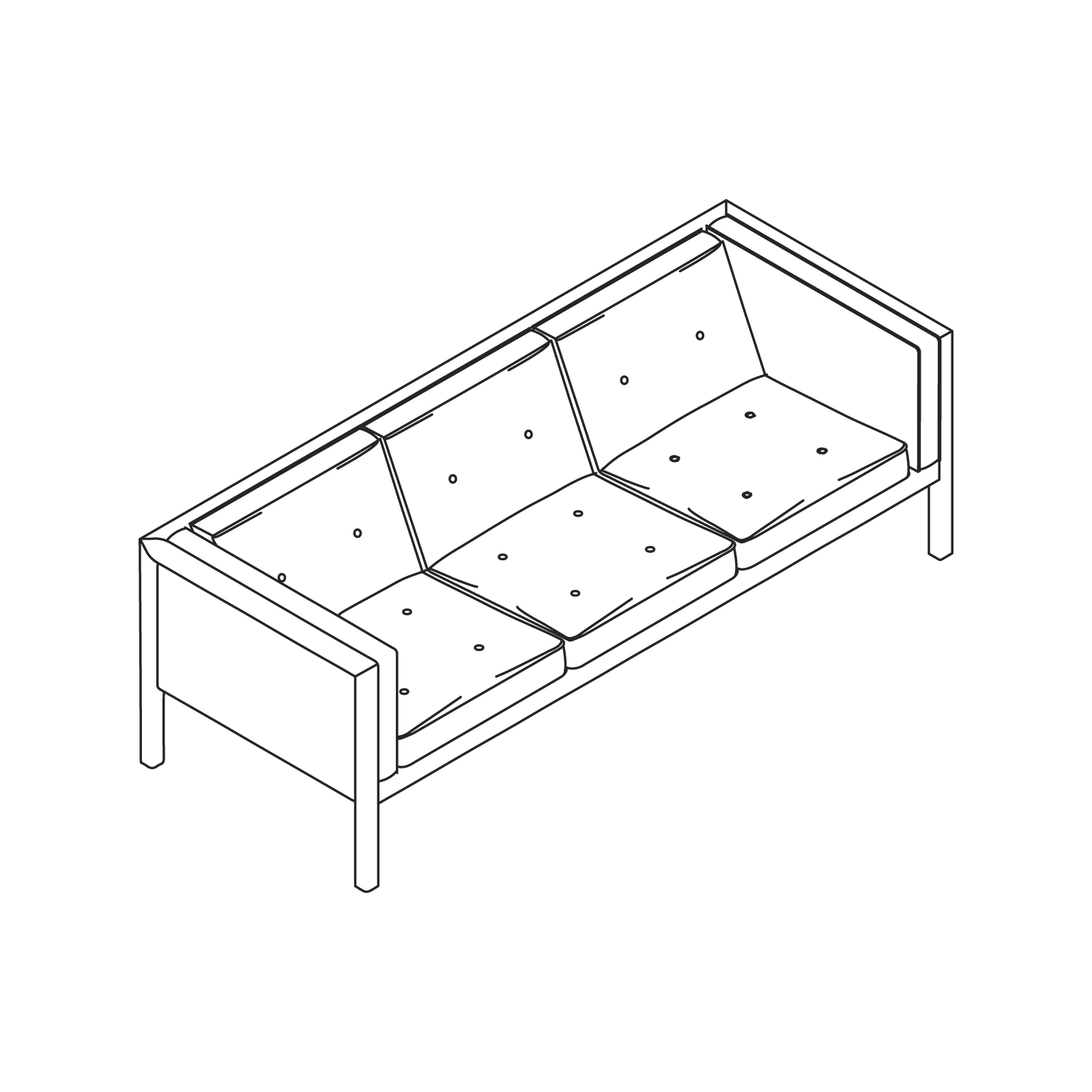 A line drawing - Nelson Cube Sofa