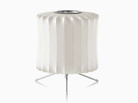 白色Nelson Lantern Tripod Lamp（灯笼型三脚架落地灯）。