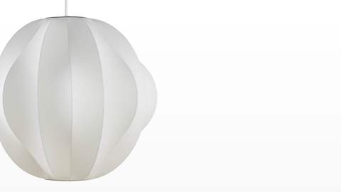 Close view of the Nelson Orbit Bubble Pendant hanging lamp.