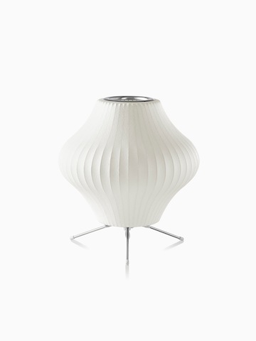 A white table lamp.