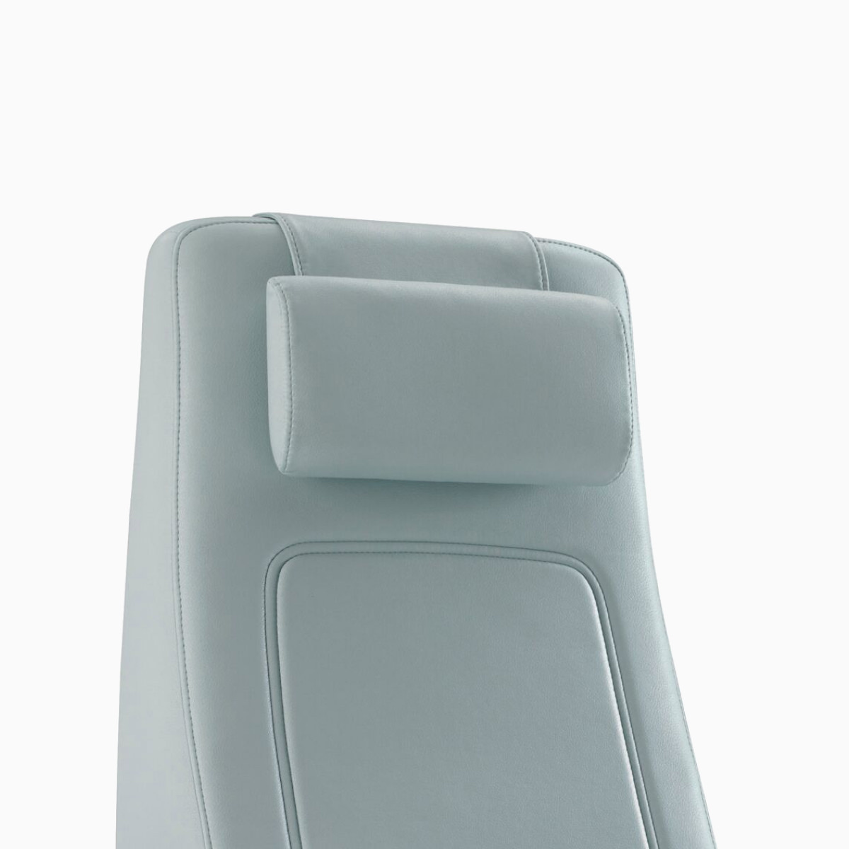 Detail of the arcade style back on Nemschoff Ava Recliner.