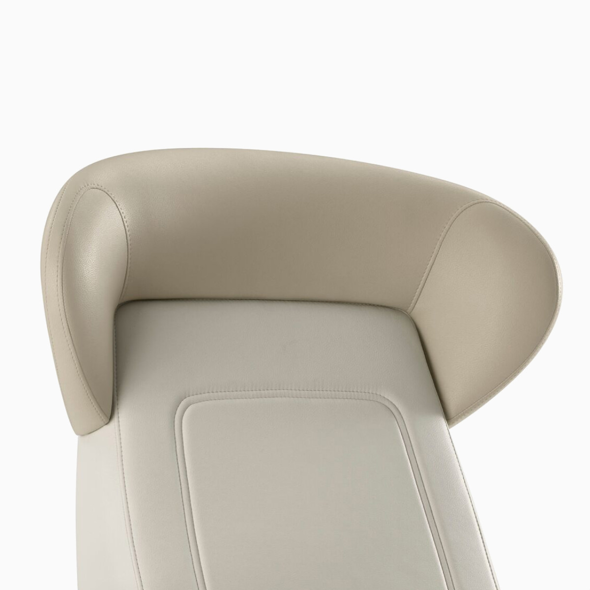 Detail of the wingback style back on Nemschoff Ava Recliner.