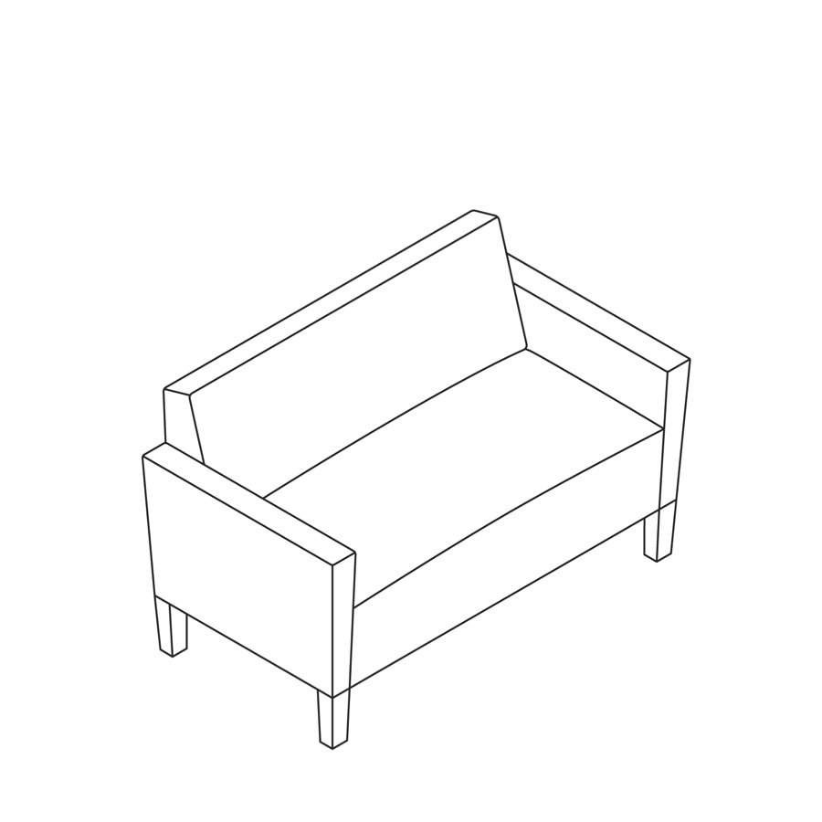 A line drawing - Nemschoff Brava Classic Settee