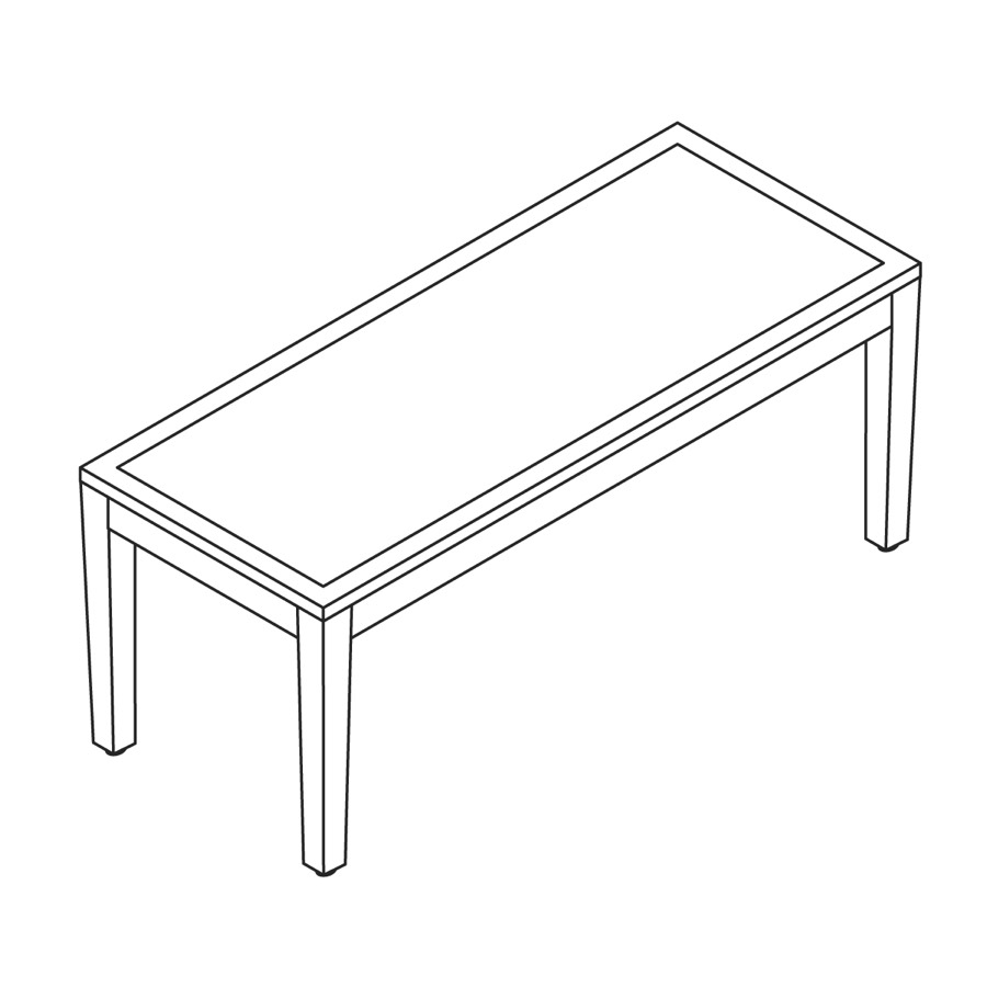 A line drawing - Nemschoff Brava Coffee Table