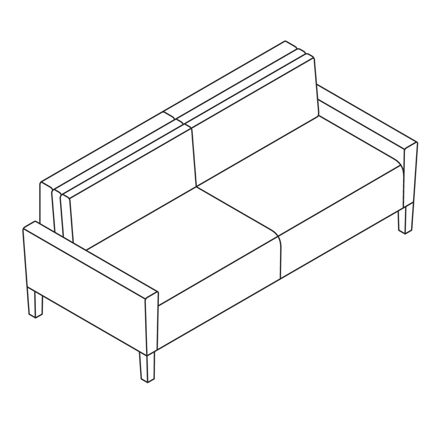 A line drawing - Nemschoff Brava Flop Sofa