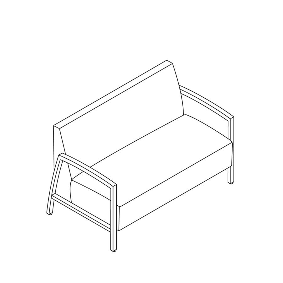 A line drawing - Nemschoff Brava Modern Settee