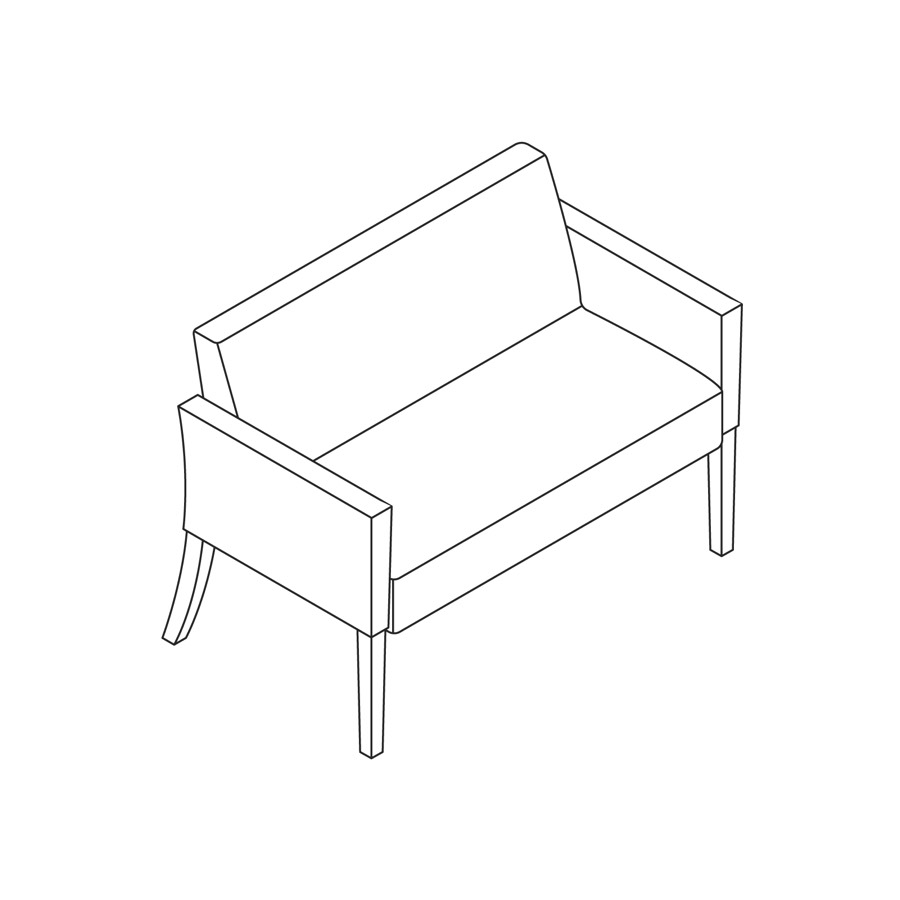 A line drawing - Nemschoff Brava Plus Chair–Closed Arm–40 Wide