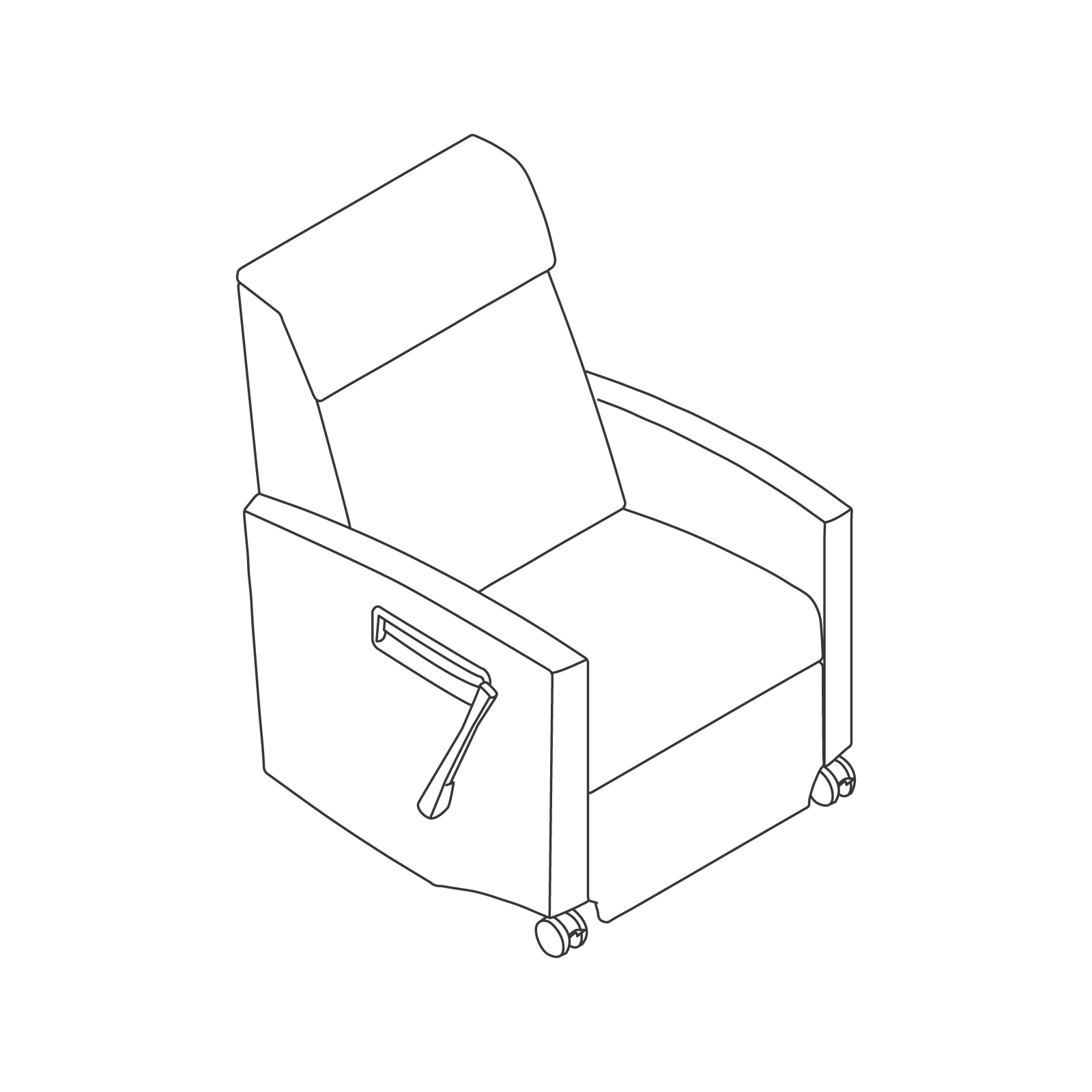 A line drawing - Nemschoff Consoul Recliner