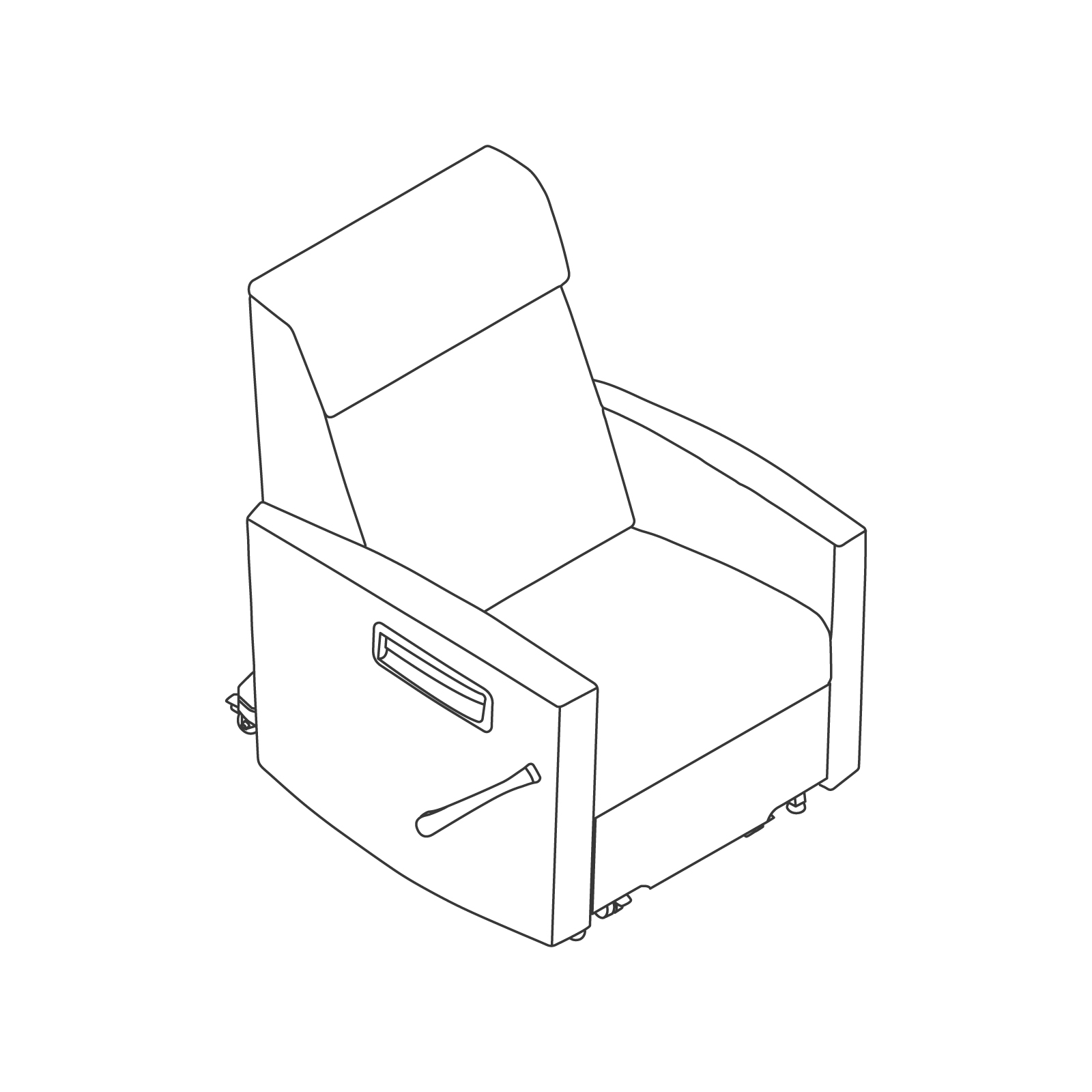 A line drawing - Nemschoff Consoul Reclining Glider