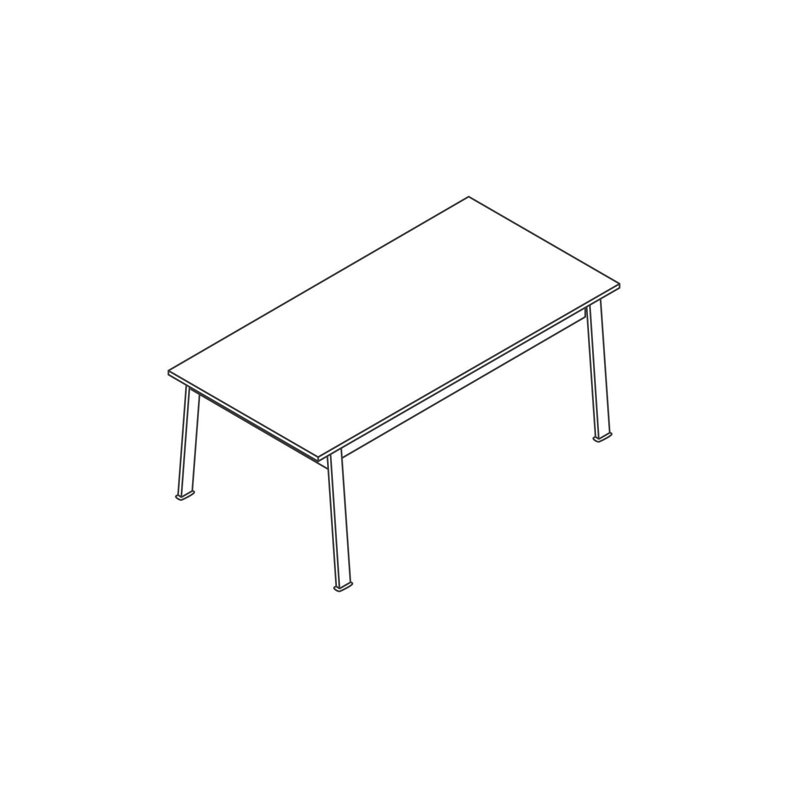 A line drawing - Nemschoff Easton Coffee Table