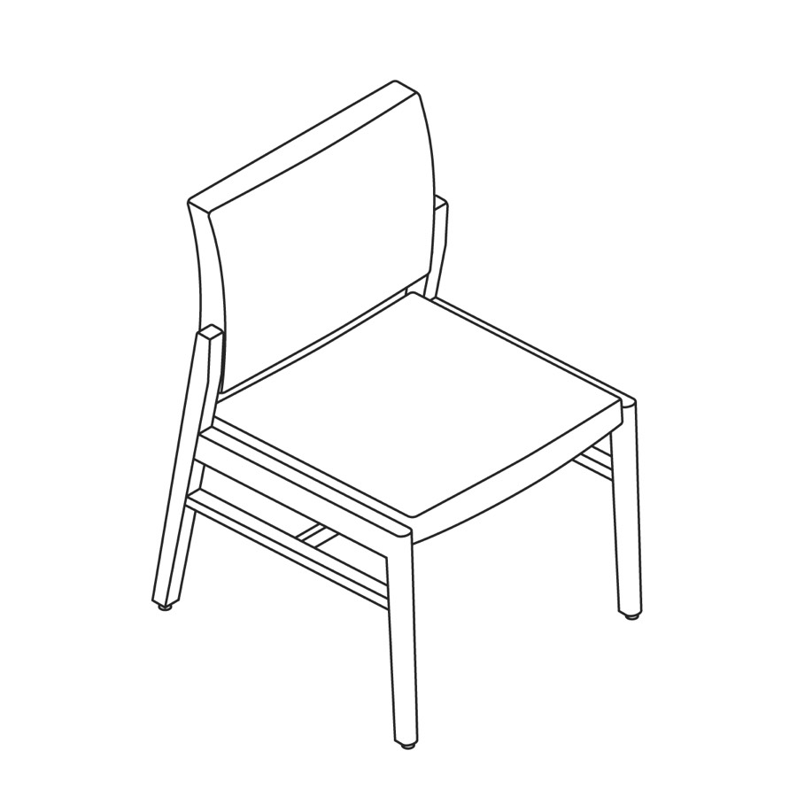 A line drawing - Nemschoff Monarch Chair–Armless