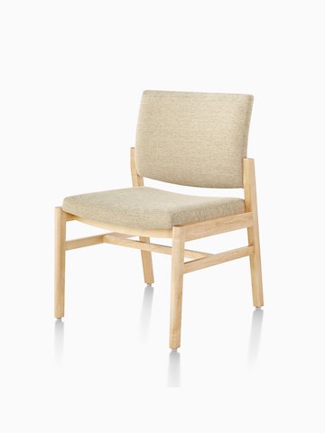 A Monarch Multiple Chair in tan textile with solid hardwood frame.