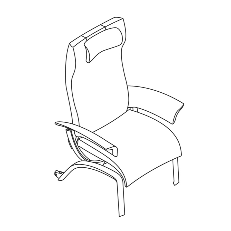 A line drawing - Nemschoff Nala Patient Chair
