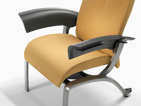 Detail of the recline of a Nemschoff Nala Patient Chair.