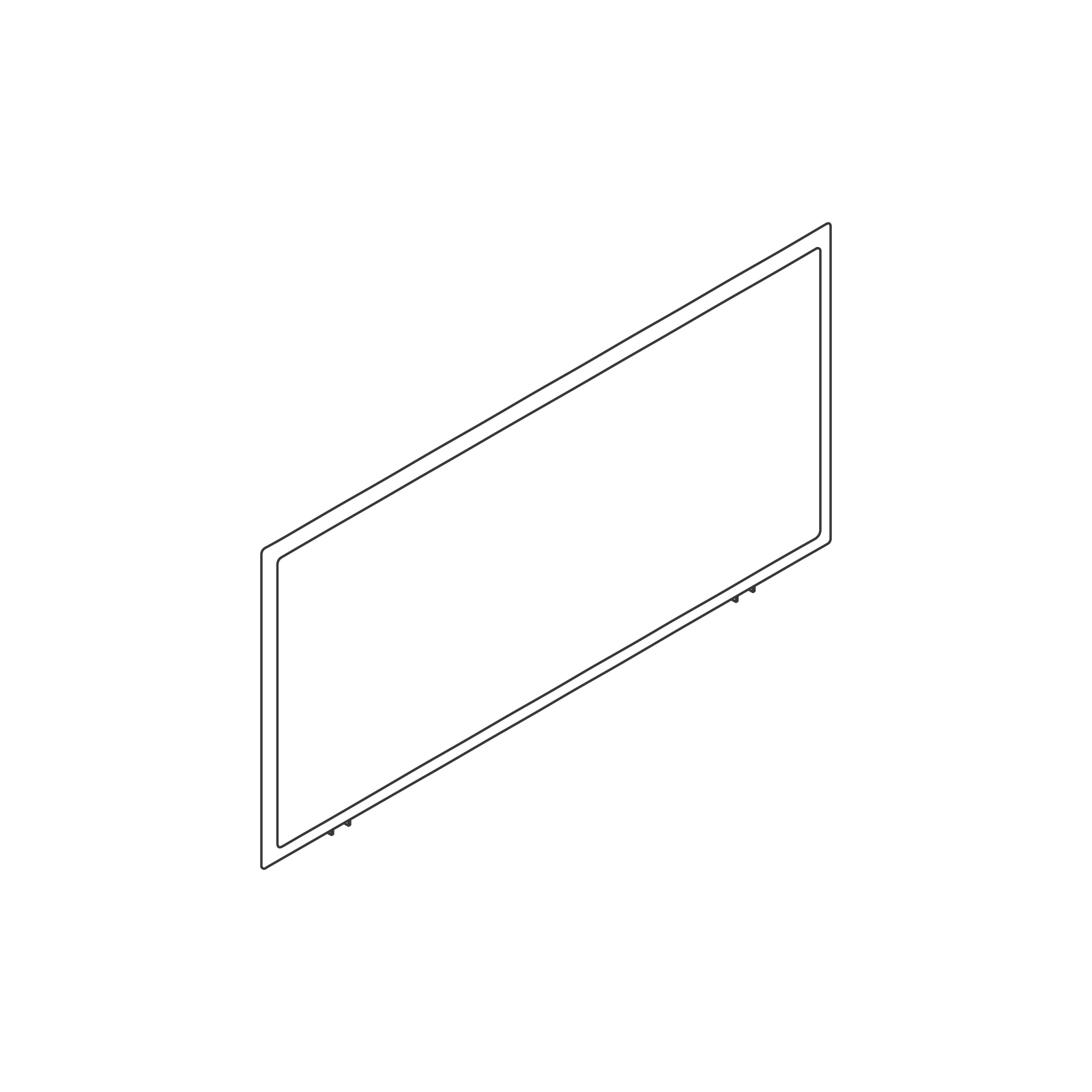 A line drawing - Nemschoff Palisade Privacy Screen–Booth–1 Seat