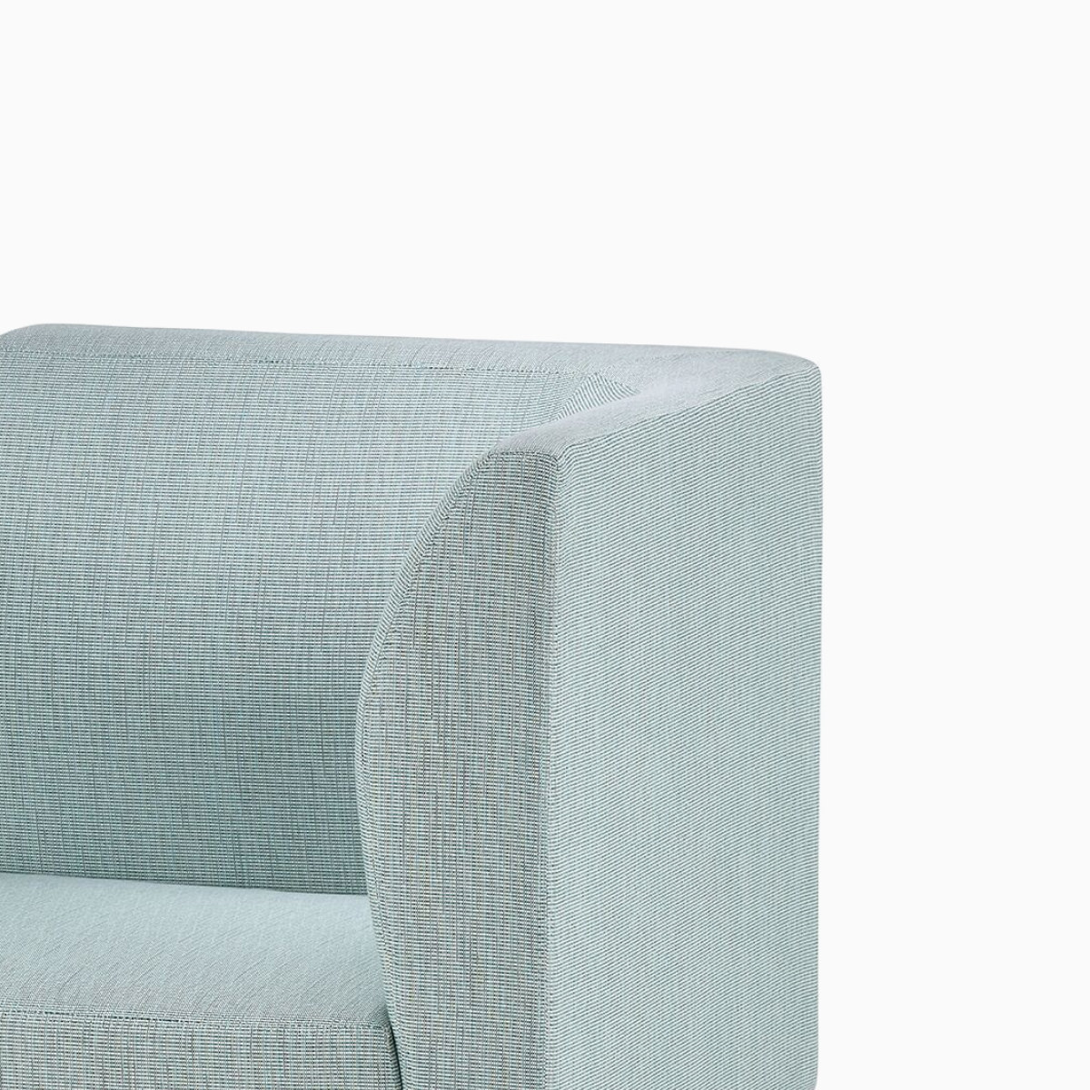 Nemschoff Palisade Booth with a focus on the booth back, seat, and side to show the removable covers.