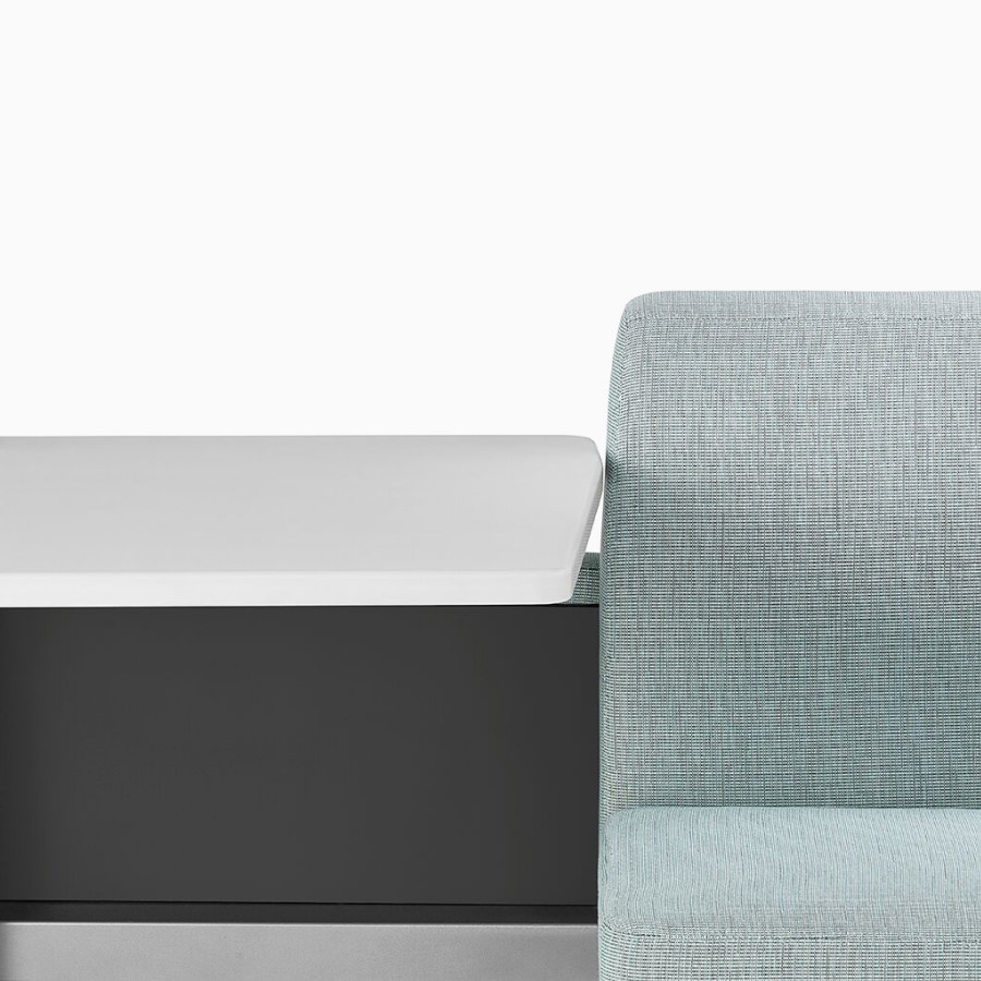 Center table surface of a Nemschoff Palisade Booth.