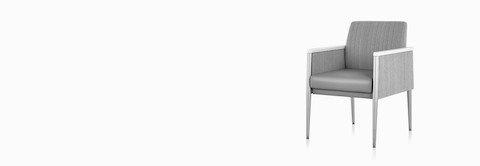 Front three-quarter view of Palisade Multiple Seating in gray fabric. Front three-quarter view of Palisade Multiple Seating in gray fabric.
