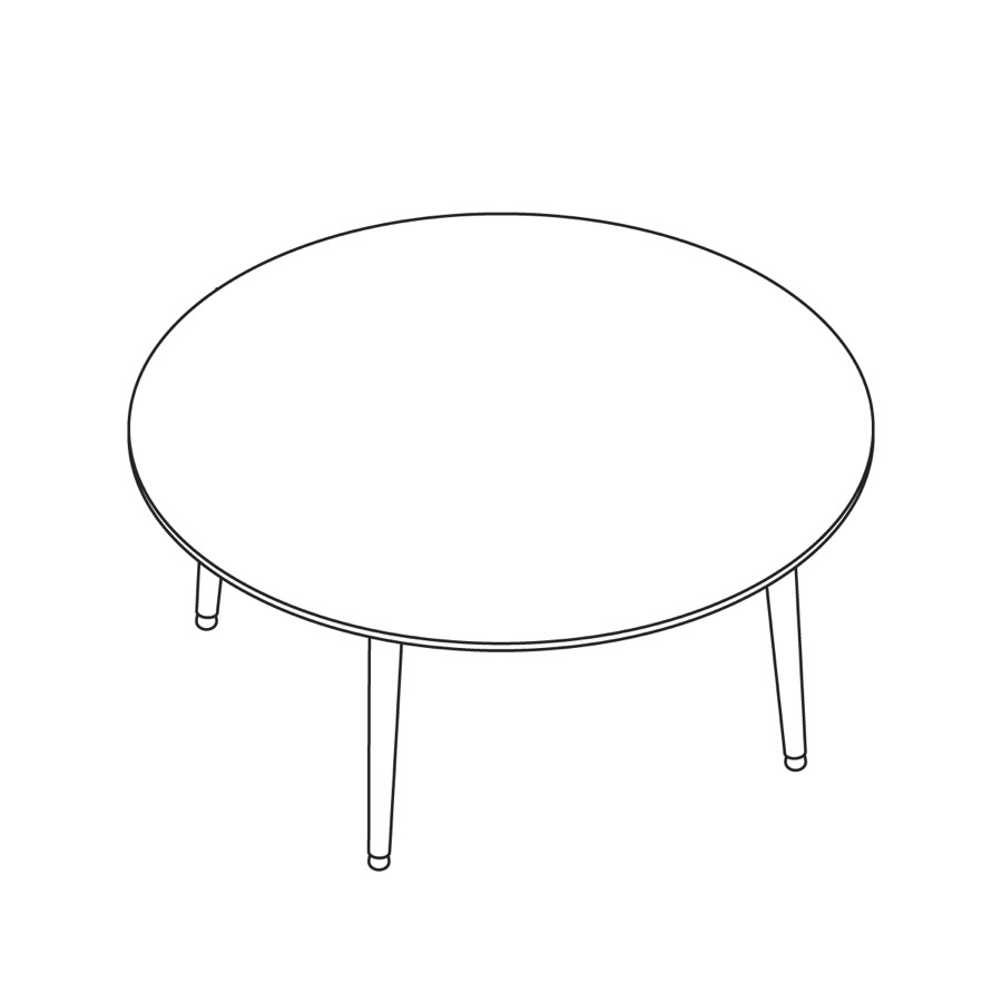 A line drawing - Nemschoff Palisade Coffee Table–Round