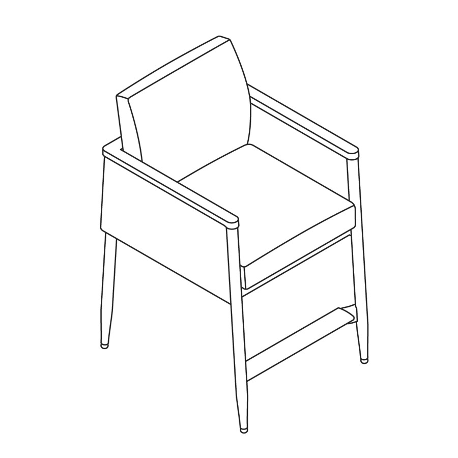 A line drawing - Nemschoff Palisade Easy Access Chair