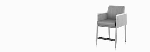 Three-quarter view of a gray Palisade Easy Access Chair. Three-quarter view of a gray Palisade Easy Access Chair.