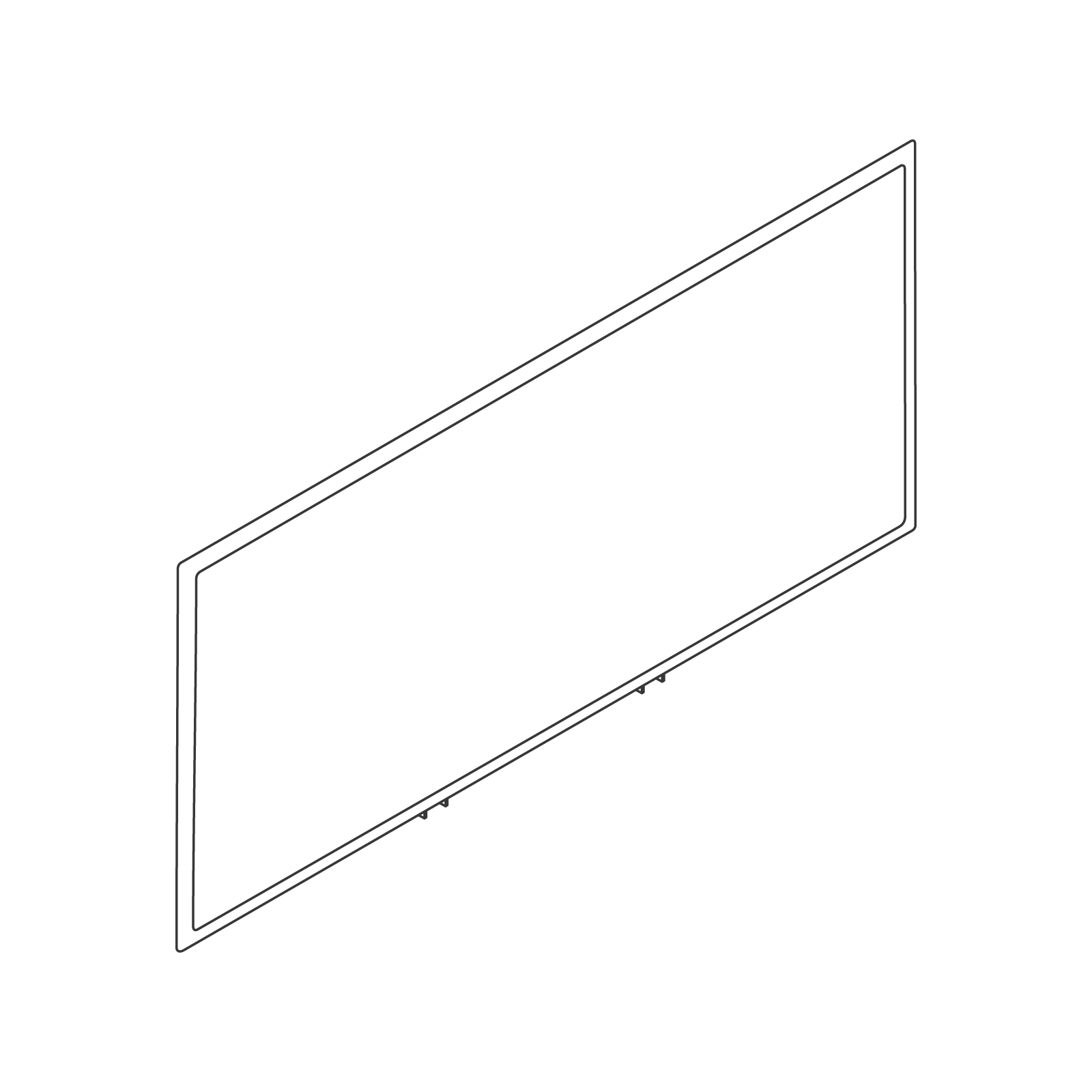 A line drawing - Nemschoff Palisade Privacy Screen–Easy Access Multiple Seating–3 Position