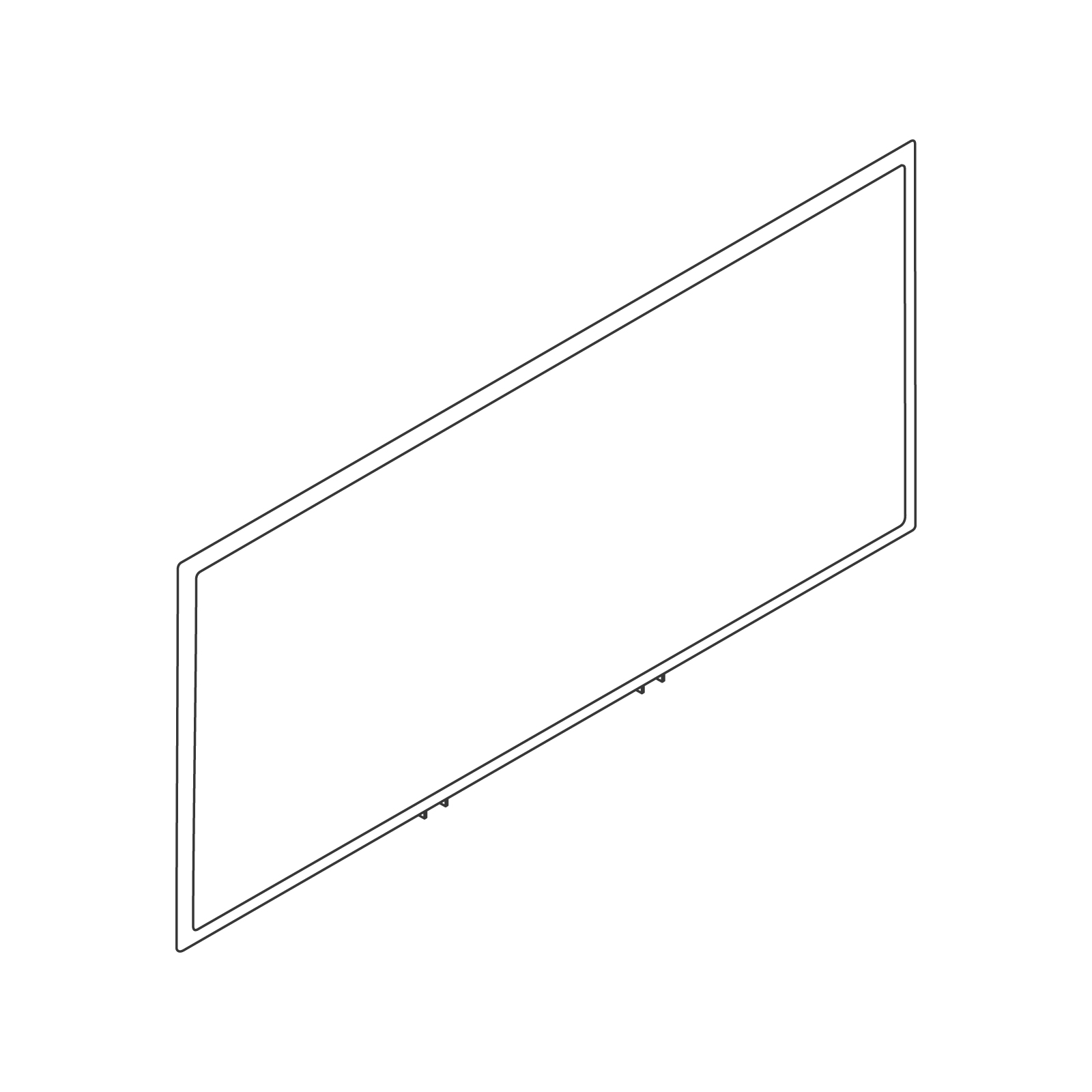 A line drawing - Nemschoff Palisade Privacy Screen–Easy Access Multiple Seating–3 Position