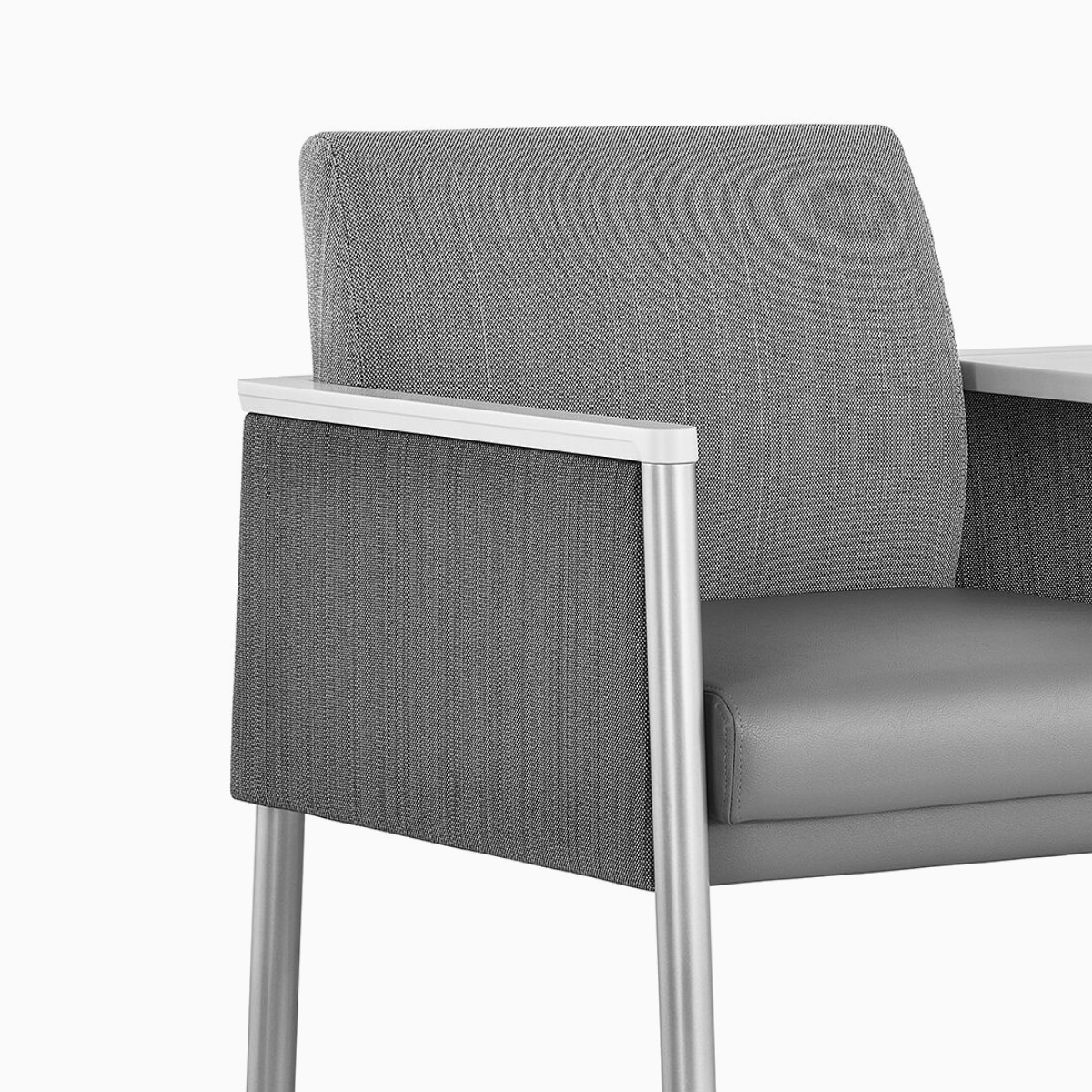 Nemschoff Palisade Easy Access Multiple Seating cropped to show the side arm and steel frame.