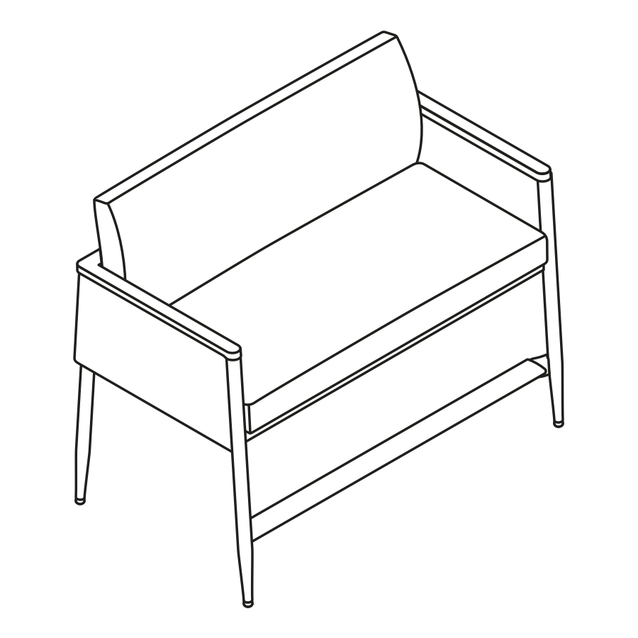 A line drawing - Nemschoff Palisade Easy Access Plus Chair A line drawing - Nemschoff Palisade Easy Access Plus Chair