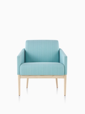 Palisade Lounge Chair upholstered in turquoise fabric.