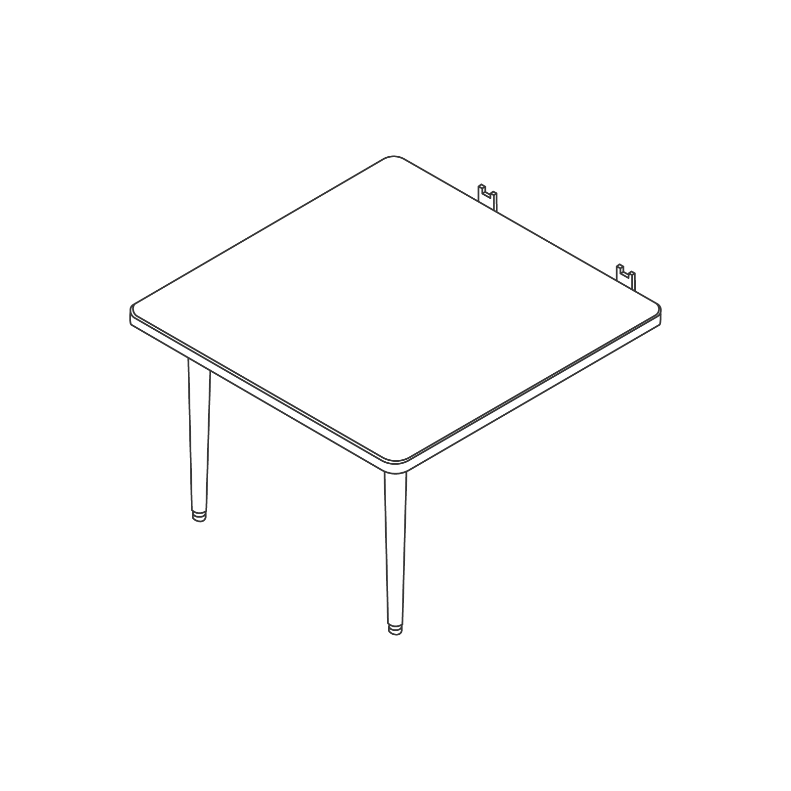 A line drawing - Nemschoff Palisade Multiple Seating–Corner Table A line drawing - Nemschoff Palisade Multiple Seating–Corner Table