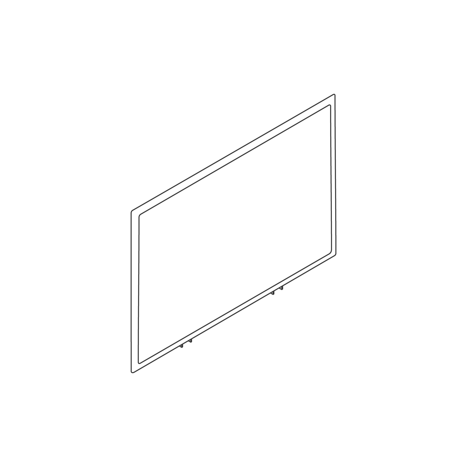 A line drawing - Nemschoff Palisade Privacy Screen–Multiple Seating–2 Position