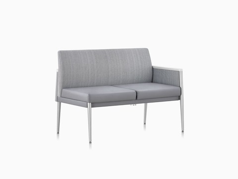Nemschoff Palisade Multiple Seating in a gray upholstery with one arm.