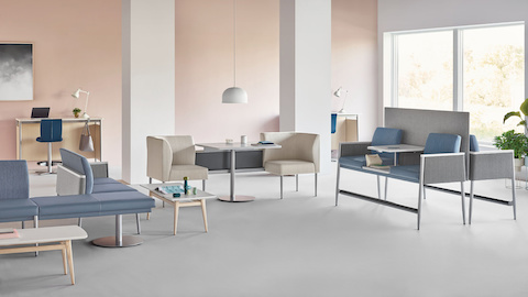 Environment view of the Nemschoff Palisade Collection featuring Palisade Multiple seating.