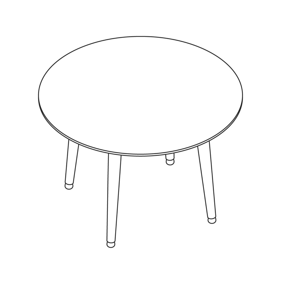 A line drawing - Nemschoff Palisade Side Table–Round