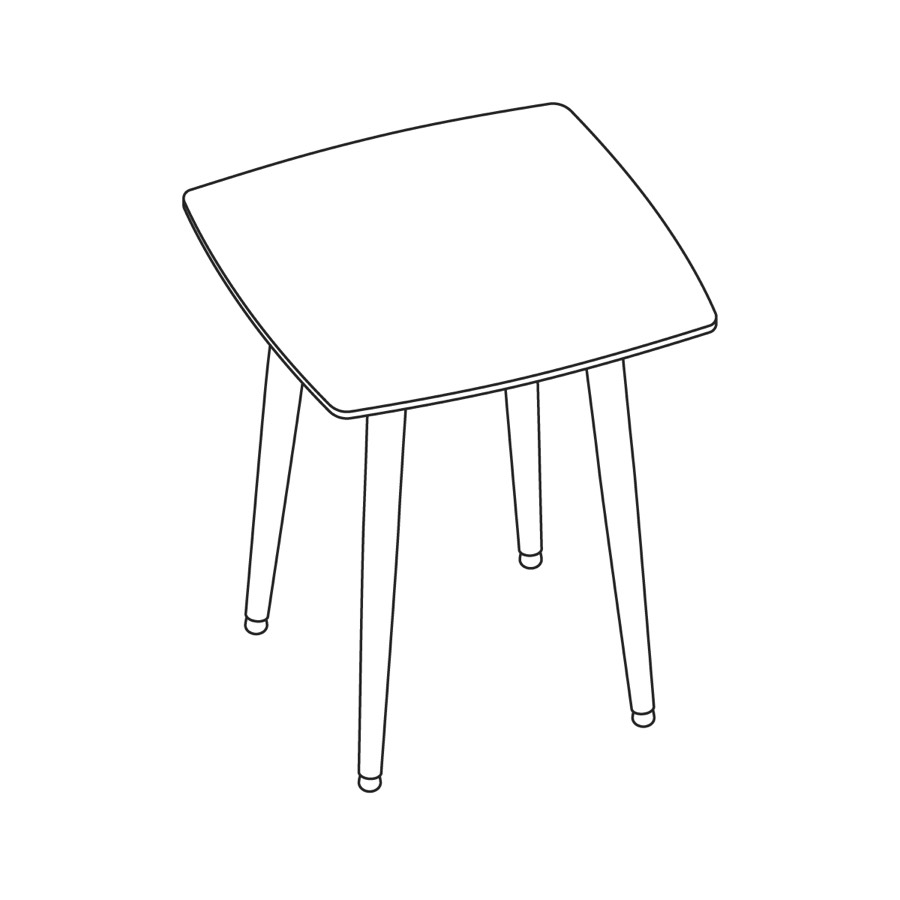 A line drawing - Nemschoff Palisade Side Table–Square