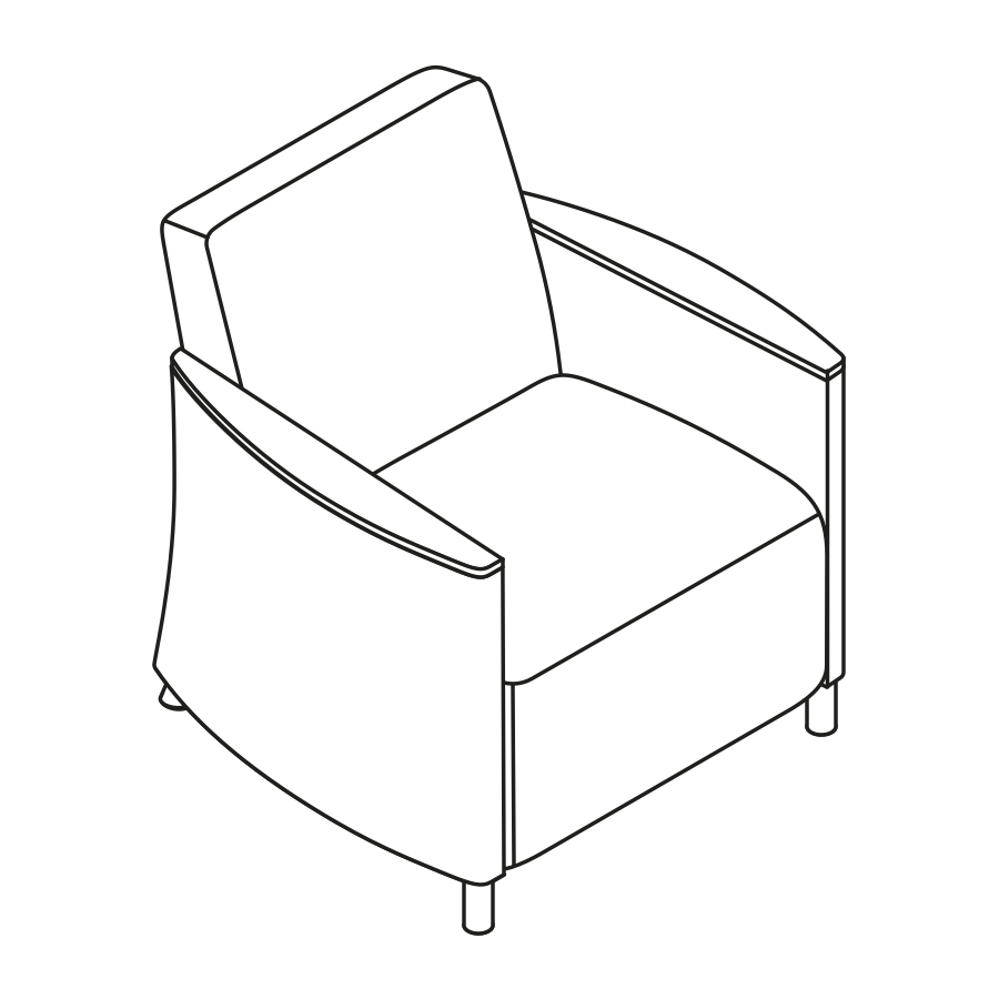 A line drawing - Nemschoff Pamona Armchair