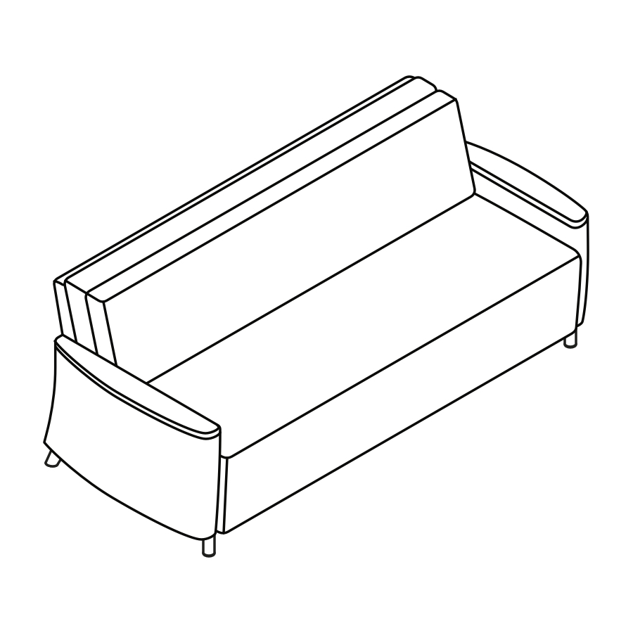 A line drawing - Nemschoff Pamona Flop Sofa